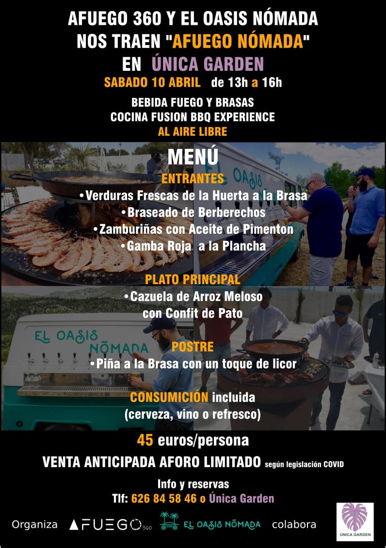 Cartel primera edición evento gastronómico "Afuego Nómada"